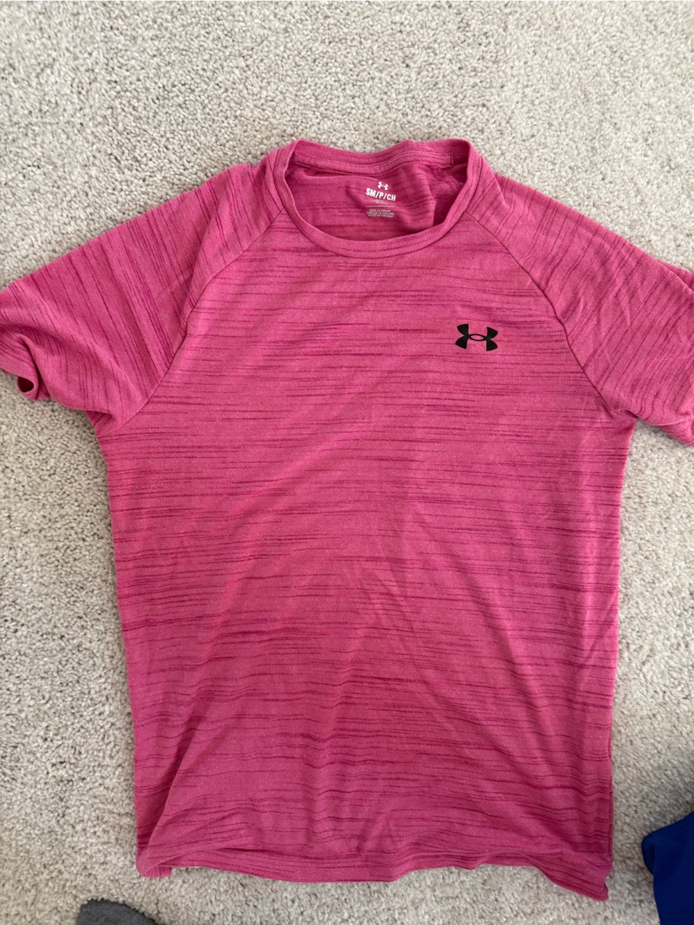Under Armour Men’s Heather Pink Short Sleeve Performance Tee